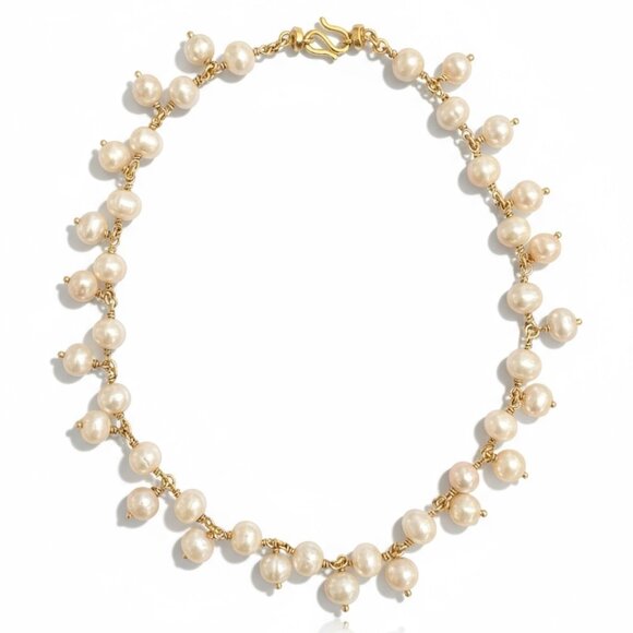 Vintage Pearl Drop Necklace – 90s Designer Fine Jewelry, Bergdorf Goodman Estate - Picture 1 of 5